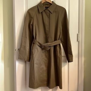Massimo Dutti olive trench coat, size 32
